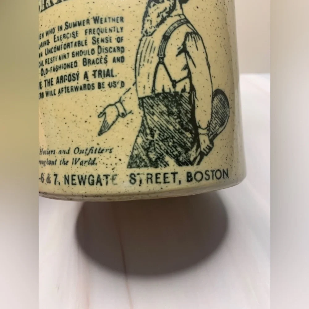 Argosy Braces Vintage Cream and‎ Brown Jug